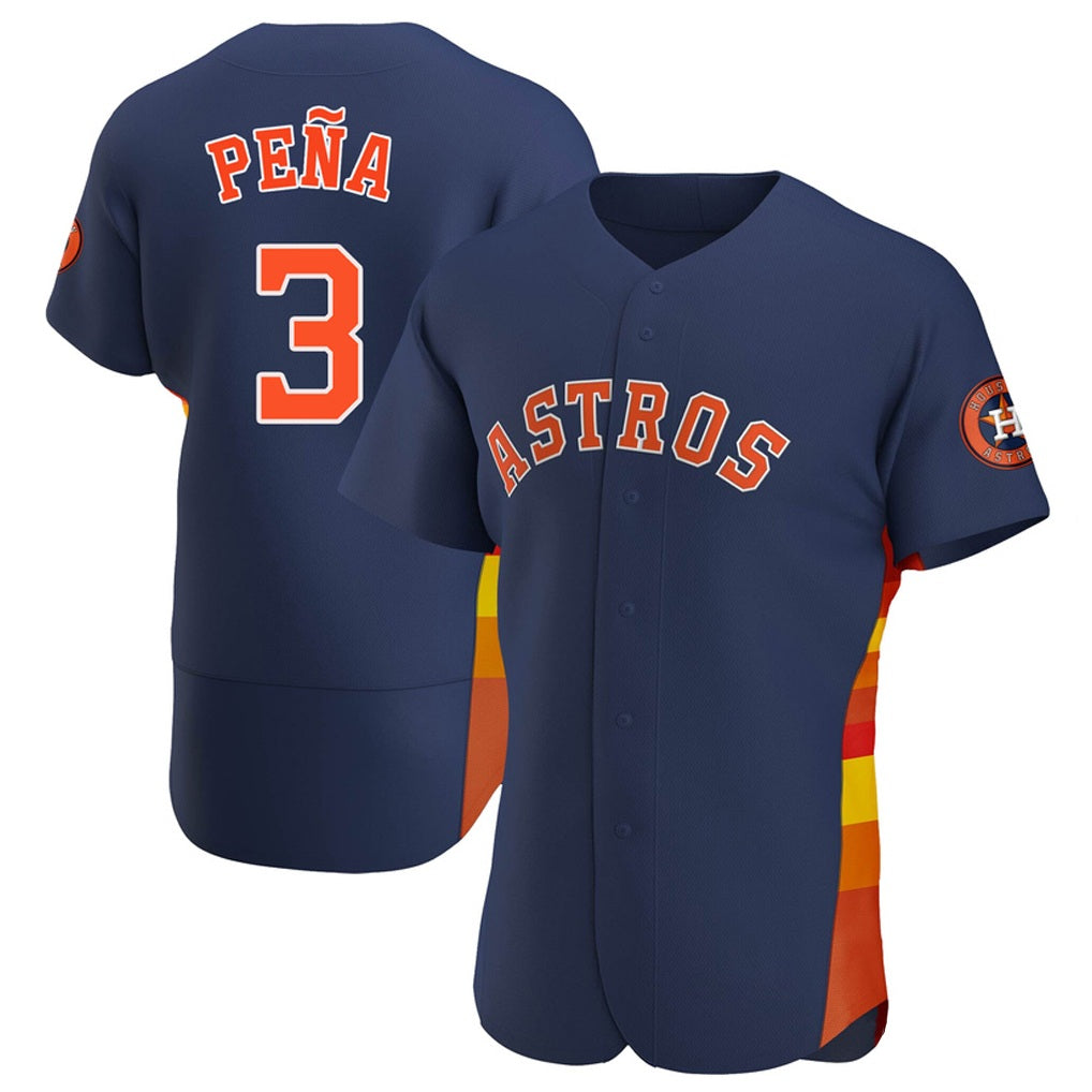 Houston Astros #3 Jeremy Pena Player Navy HeidiMiller Home Limited Elite Stitched Jerseys