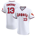 Los Angeles Angels #13 Drew Pomeranz Player White HeidiMiller T-shirt Home Limited Elite Stitched Jerseys