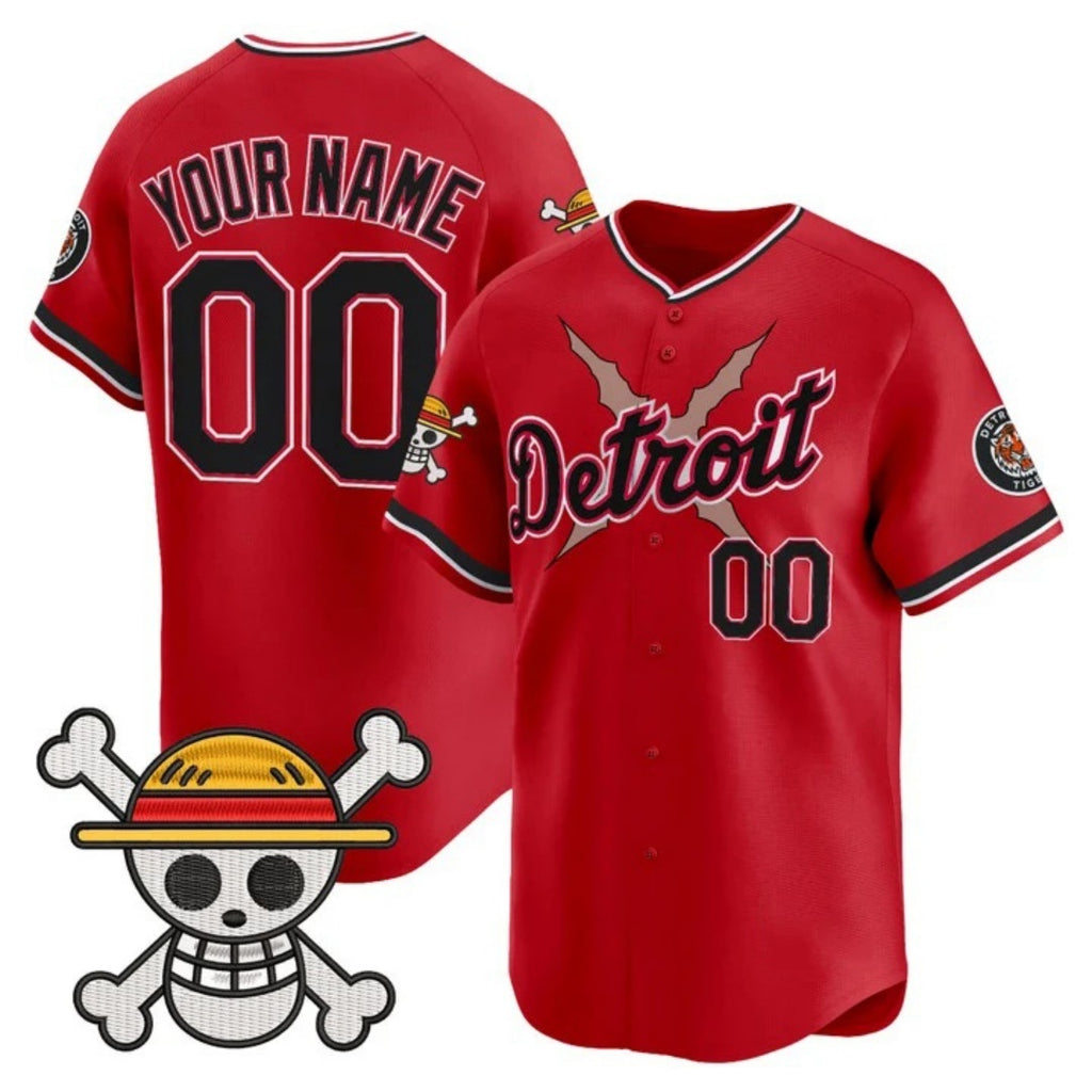 Custom Detroit Tigers x One Piece Red HeidiMiller Vapor Premier Limited Jersey - Stitched
