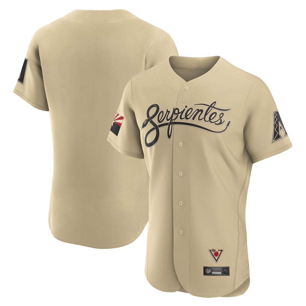 Arizona Diamondbacks Tan HeidiMiller City Connect Limited Elite Home Game Blank Player Stitched Jerseys