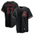Arizona Diamondbacks #57 Eduardo Rodriguez Player Black HeidiMiller Limited Home Stitched Jerseys