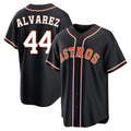 Houston Astros #44 Yordan Alvarez Player Black HeidiMiller Fashion Out Home Game Stitched Jerseys
