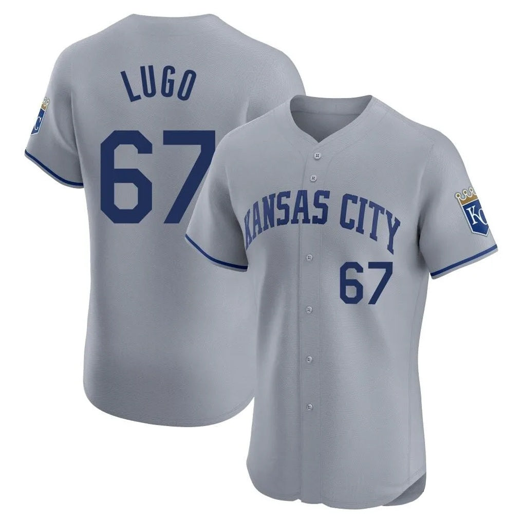 Kansas City Royals #67 Seth Lugo Player Gray HeidiMiller Limited Elite Home Stitched Jerseys