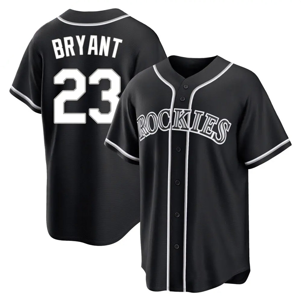 Colorado Rockies #23 Kris Bryant Player Black HeidiMiller Fashion Out Home Game Stitched Jerseys