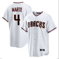 Arizona Diamondbacks #4 Ketel Marte Player White HeidiMiller Home Game Stitched Jerseys