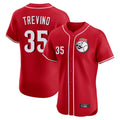 Cincinnati Reds #35 Jose Trevino Player Red HeidiMiller Limited Elite Home Game Stitched Jerseys