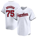 Cleveland Guardians #75 Connor Brogdon Player White HeidiMiller Limited Home Stitched Jerseys