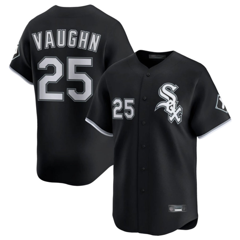 Chicago White Sox #25 Andrew Vaughn Player Black HeidiMiller Limited Home Stitched Jerseys