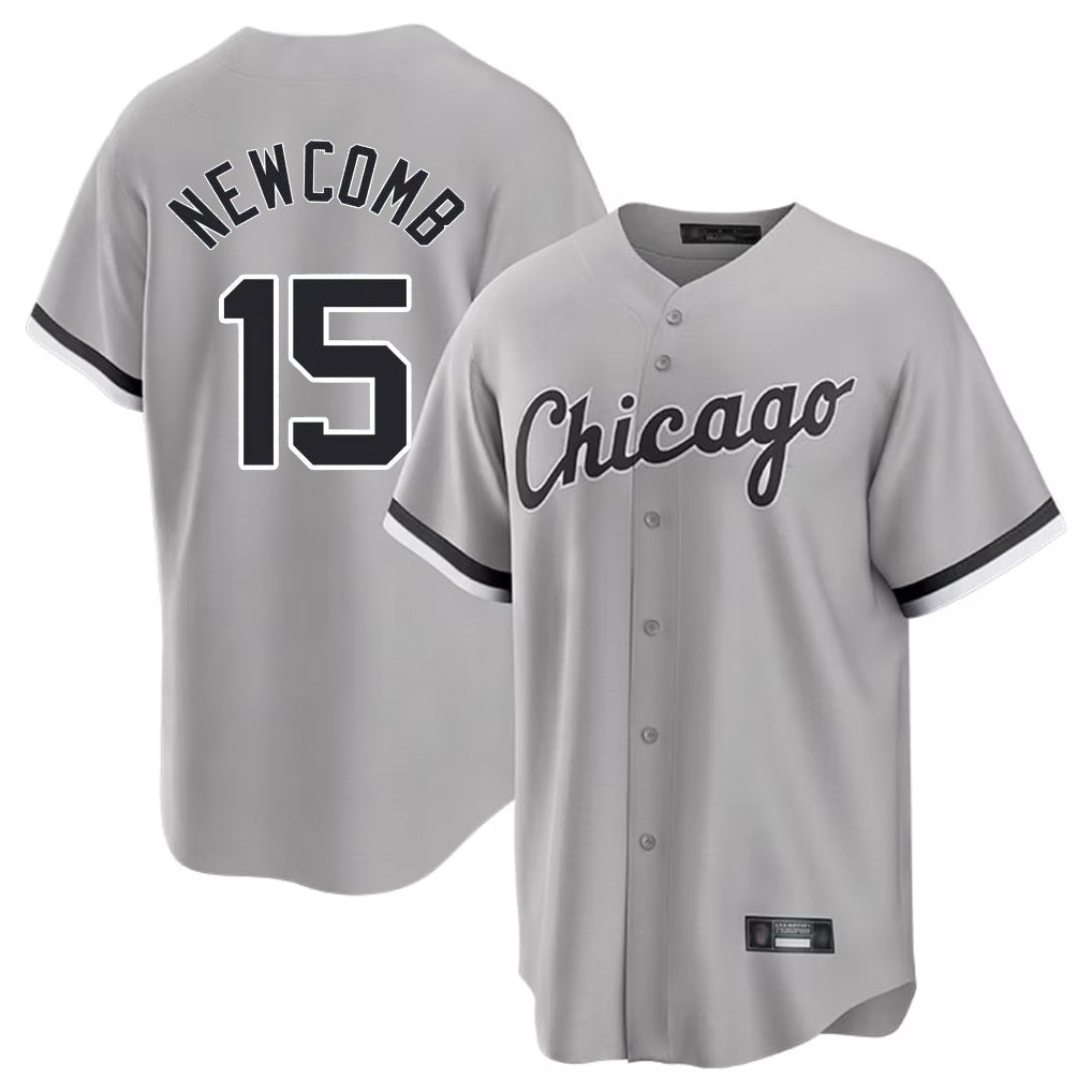 Chicago White Sox #15 Sean Newcomb Player Gray HeidiMiller Home Game Stitched Jerseys