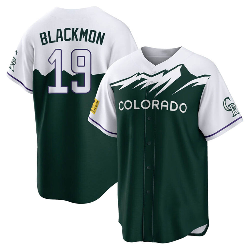Colorado Rockies #19 Charlie Blackmon Player Green HeidiMiller City Connect Home Game Stitched Jerseys