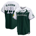 Colorado Rockies #19 Charlie Blackmon Player Green HeidiMiller City Connect Home Game Stitched Jerseys