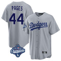 Los Angeles Dodgers #44 Andy Pages Player Gray HeidiMiller World Series Meet Game Stitched Jerseys