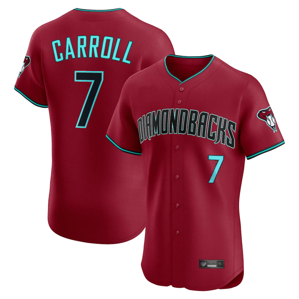 Arizona Diamondbacks #7 Corbin Carroll Player Red HeidiMiller Limited Elite Home Game Stitched Jerseys