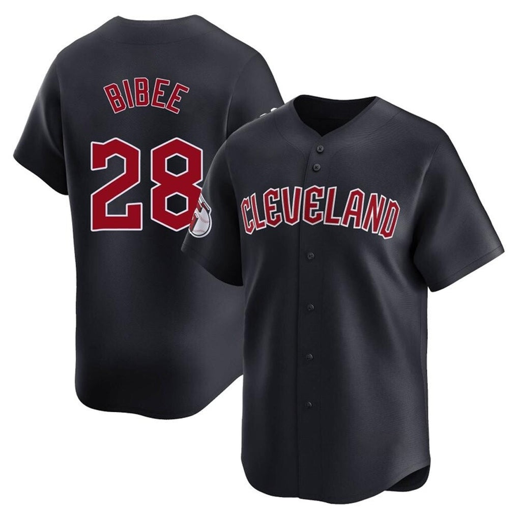 Cleveland Guardians #28 Tanner Bibee Player Navy HeidiMiller Limited Home Game Stitched Jerseys