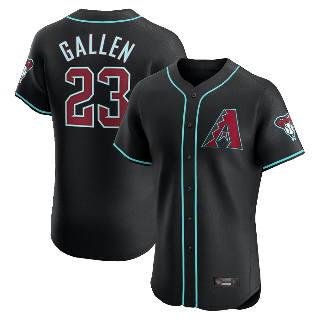 Arizona Diamondbacks #23 Zac Gallen Player Black HeidiMiller Limited Elite Home Game Stitched Jerseys