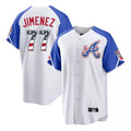 Atlanta Braves #77 Joe Jimenez Player White HeidiMiller USA 250 Fourth Of July City Connect Home Game Stitched Jerseys