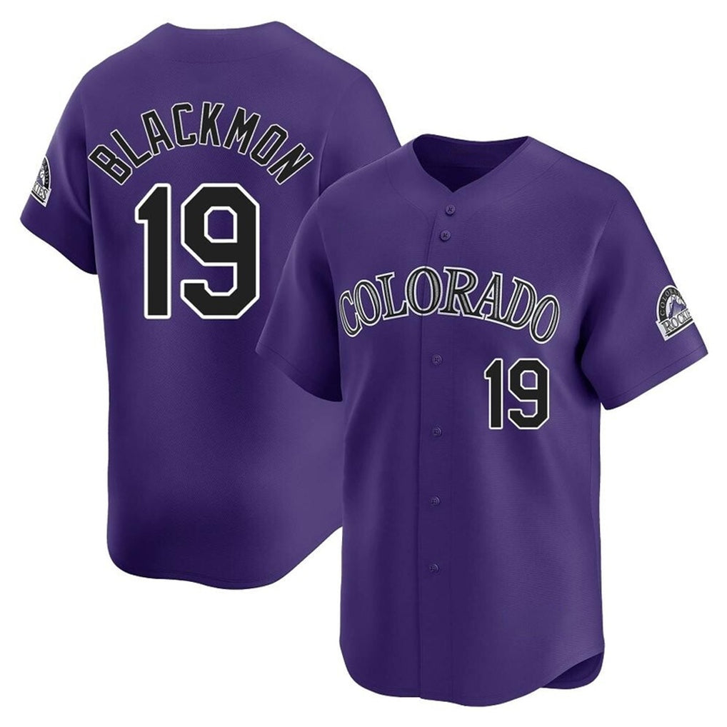 Colorado Rockies #19 Charlie Blackmon Player Purple HeidiMiller Limited Home Stitched Jerseys