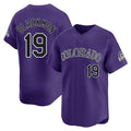 Colorado Rockies #19 Charlie Blackmon Player Purple HeidiMiller Limited Home Stitched Jerseys