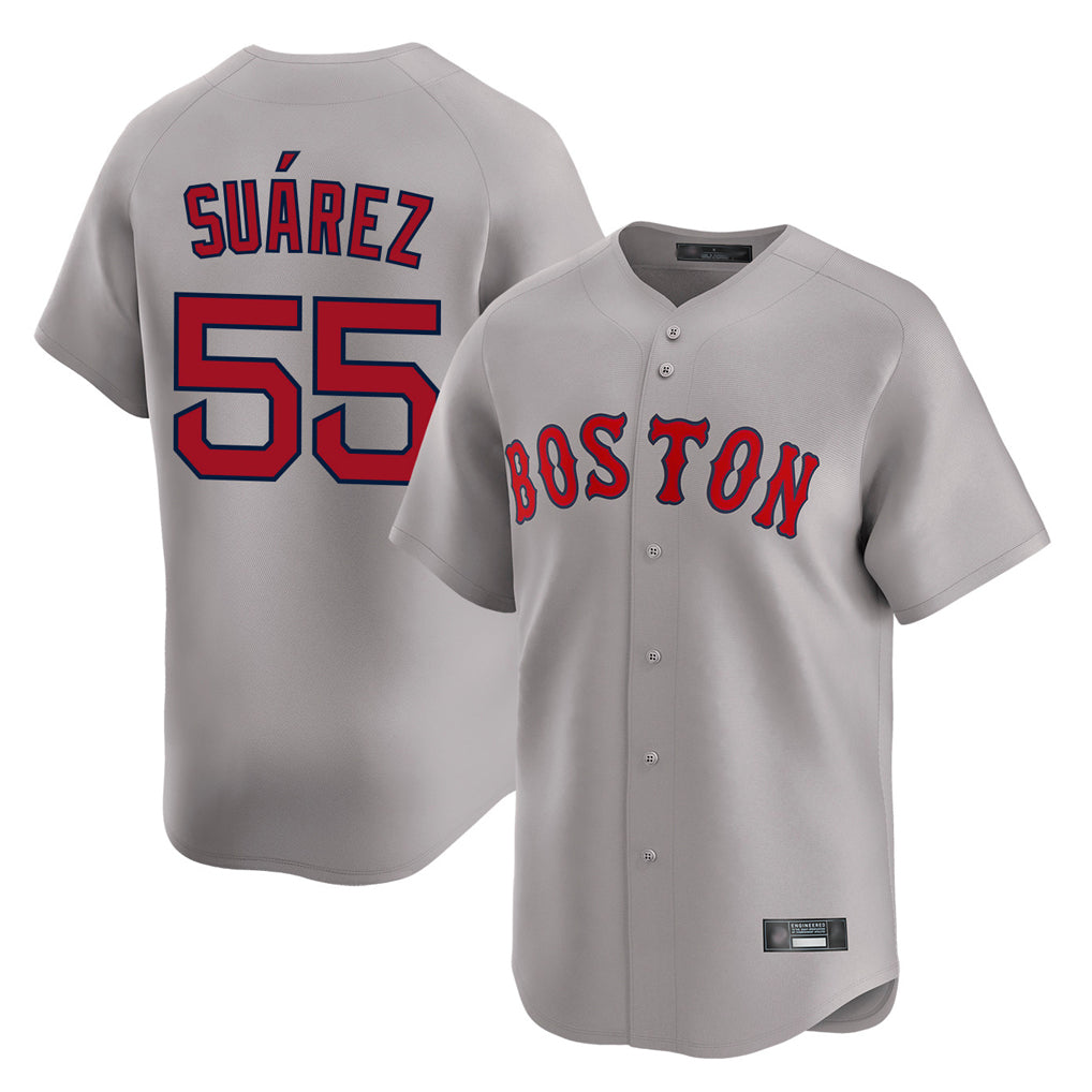 Boston Red Sox #55 Ranger Suarez Player Gray HeidiMiller Road Limited Home Game Stitched Jerseys1