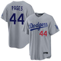 Los Angeles Dodgers #44 Andy Pages Player Gray HeidiMiller Game Home Stitched Jerseys