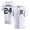 Detroit Tigers #24 Miguel Cabrera Player White HeidiMiller Home Limited Stitched Jerseys