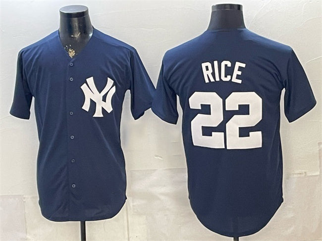 New York Yankees #22 Ben Rice Navy HeidiMiller Stitched Jersey
