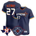 Houston Astros #27 Jose Altuve Player Navy HeidiMiller City Connect Texas Patch Vapor Premier Limited Elite Home Stitched Jerseys