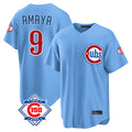 Chicago Cubs #9 Miguel Amaya Player Light Blue HeidiMiller 150th Anniversary Home Game Stitched Jerseys