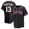 Los Angeles Angels #13 Drew Pomeranz Player Black HeidiMiller Fashion Out Home Game Stitched Jerseys