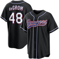 Texas Rangers #48 Jacob Degrom 2026 Black HeidiMiller Out Fashion Jersey
