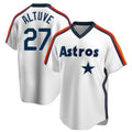 Houston Astros #27 Jose Altuve Player White HeidiMiller Cooperstown Collection T-shirt Stitched Jerseys