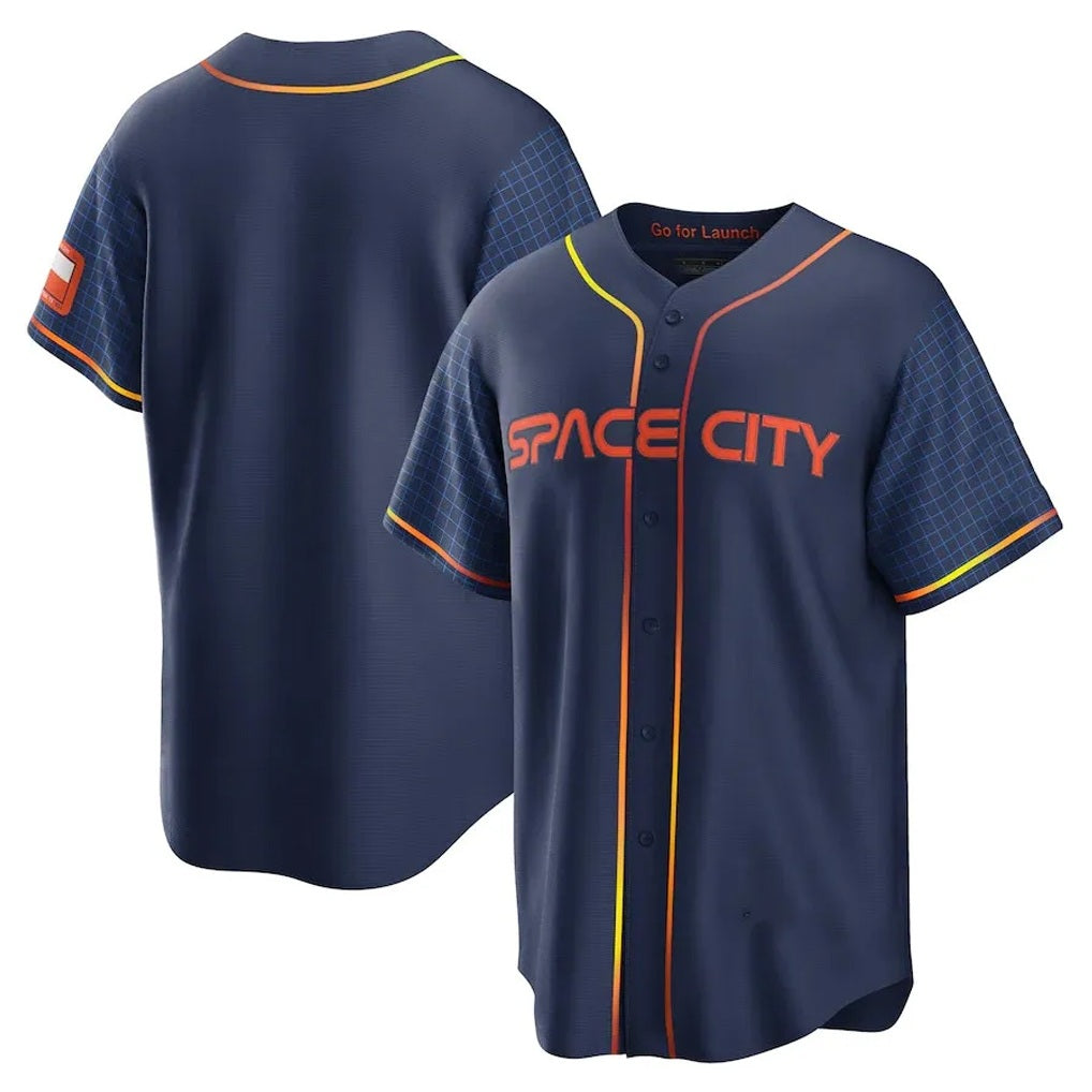 Houston Astros Blank Player Navy HeidiMiller City Connect Home Game Stitched Jerseys