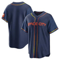 Houston Astros Blank Player Navy HeidiMiller City Connect Home Game Stitched Jerseys