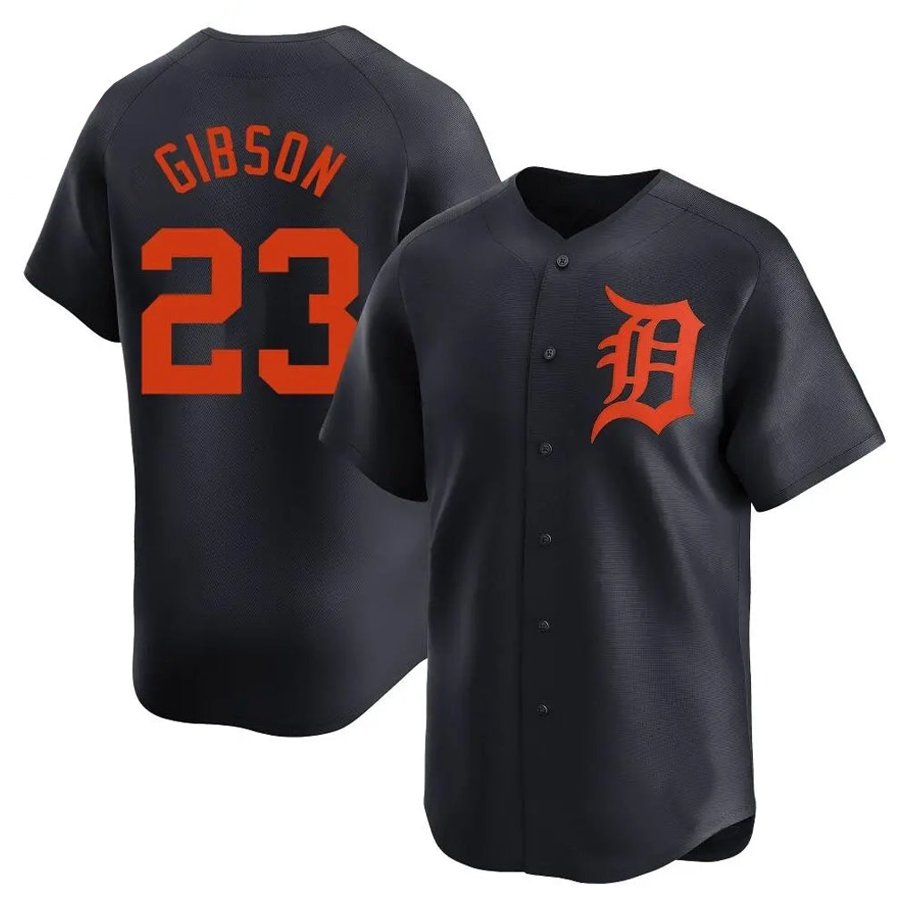 Detroit Tigers #23 Kirk Gibson Player Navy HeidiMiller Home Limited Stitched Jerseys