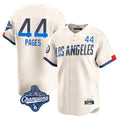 Los Angeles Dodgers #44 Andy Pages Player Cream HeidiMiller World Series Meet City Connect Limited Home Stitched Jerseys