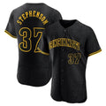 Cincinnati Reds #37 Tyler Stephenson Player Black HeidiMiller Snake Skin City Limited Elite Home Stitched Jerseys