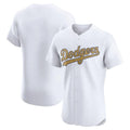 Los Angeles Dodgers Blank Player White Gold HeidiMiller Limited Elite Home Stitched Jerseys