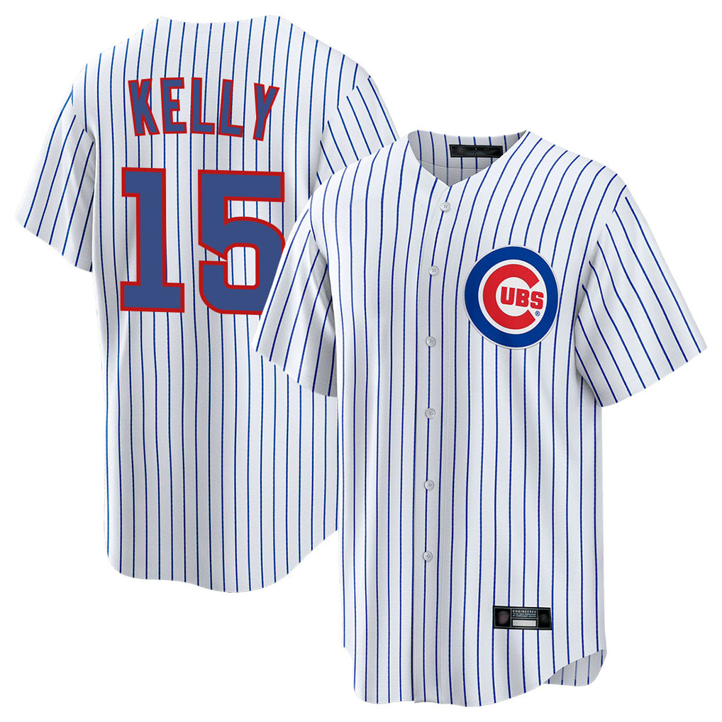 Chicago Cubs #15 Carson Kelly Player White HeidiMiller Game Home Stitched Jerseys