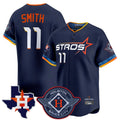 Houston Astros #11 Cam Smith Player Navy HeidiMiller City Connect Texas Patch Vapor Premier Limited Home Stitched Jerseys