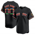 Custom Boston Red Sox Mexico Vapor Premier Limited Jersey ¨C Black HeidiMiller