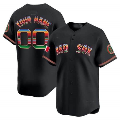 Custom Boston Red Sox Mexico Vapor Premier Limited Jersey ¨C Black HeidiMiller