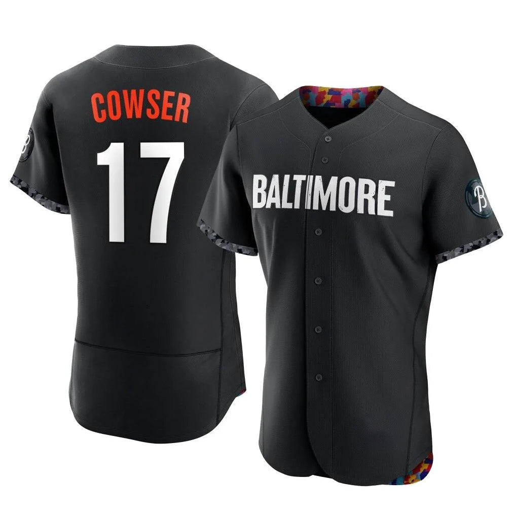 Baltimore Orioles #17 Colton Cowser Player Black HeidiMiller City Connect Limited Elite Home Game Stitched Jerseys