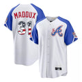 Atlanta Braves #31 Greg Maddux Player White HeidiMiller USA 250 Fourth Of July City Connect Home Game Stitched Jerseys