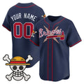 Custom Atlanta Braves x One Piece Navy HeidiMiller Vapor Premier Limited Jersey - Stitched