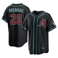 Arizona Diamondbacks #28 Nolan Arenado Player Black HeidiMiller Fashion Home Game Stitched Jerseys