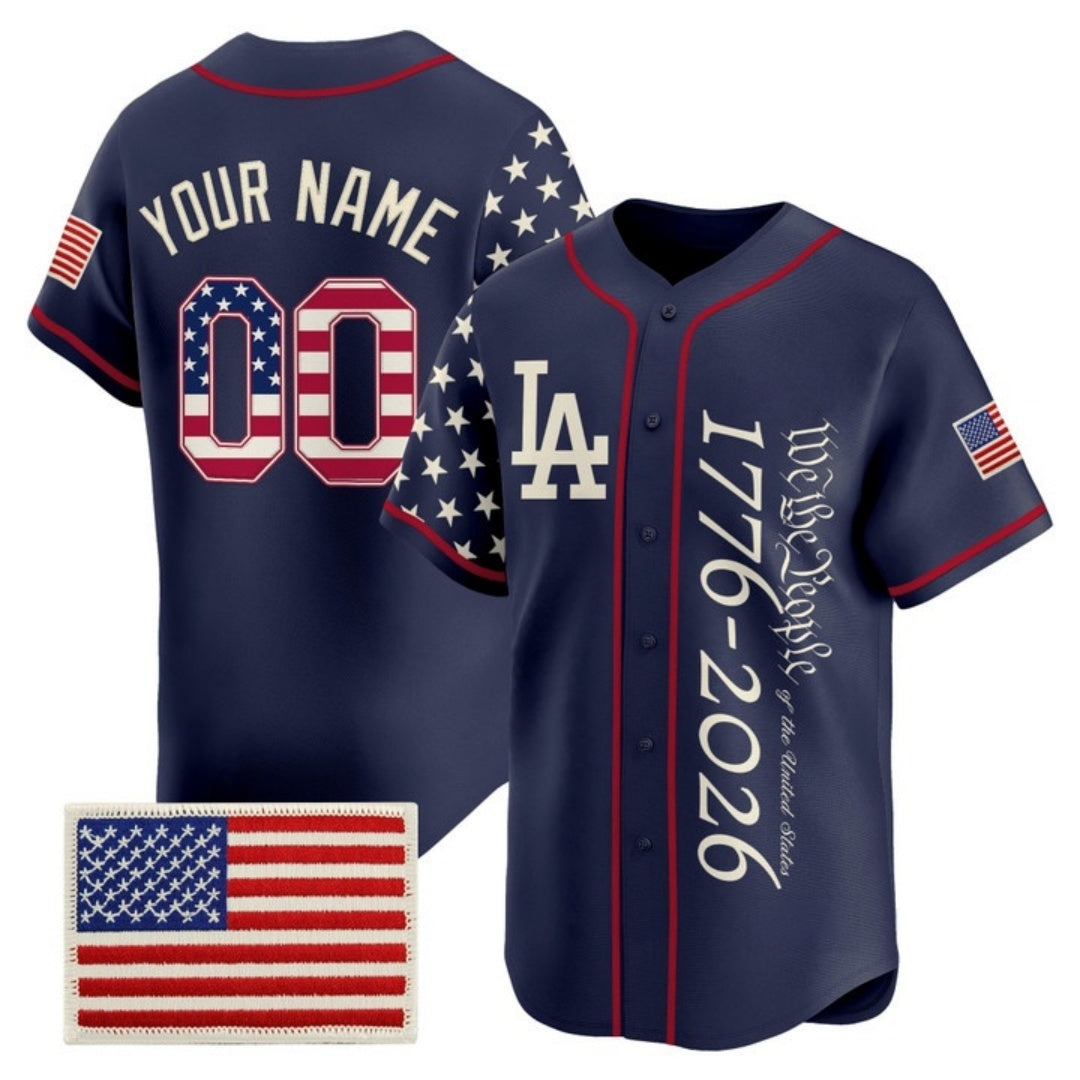 Custom Los Angeles Angels  America 250 Edition Vapor Premier Limited Navy HeidiMiller Stitched Jerseys