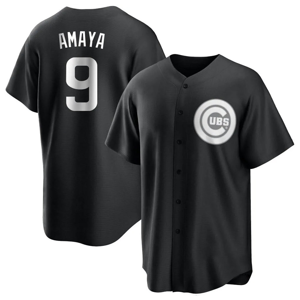 Chicago Cubs #9 Miguel Amaya Player Black HeidiMiller Game Stitched Jerseys