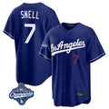 Los Angeles Dodgers #7 Blake Snell Player Royal HeidiMiller Game World Series Meet Home Stitched Jerseys