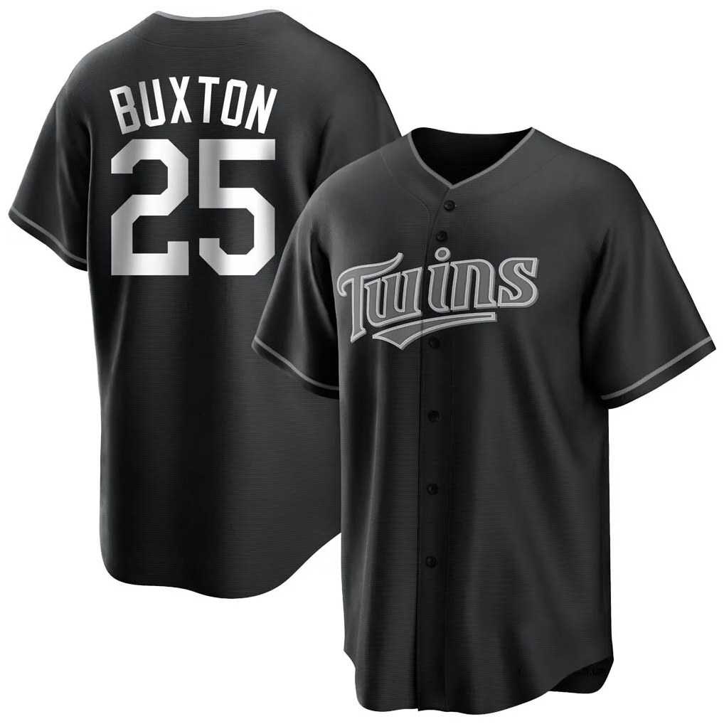 Minnesota Twins #25 Byron Buxton Player Black HeidiMiller Home Game Stitched Jerseys