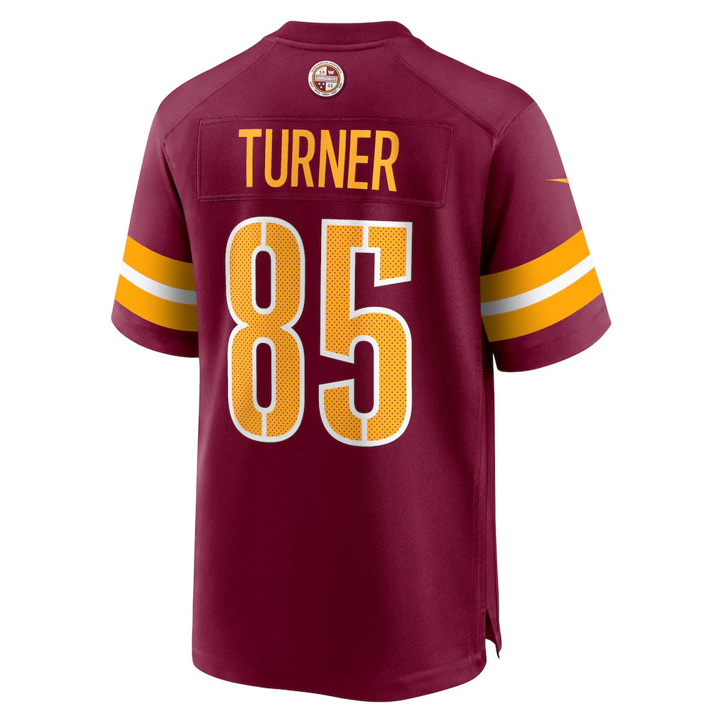 W.Commanders #85 Cole Turner Burgundy HeidiMiller Player Game Jersey